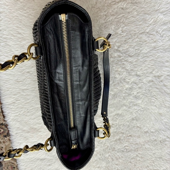 Coach Madison 20522 Pleated Black Leather Tote Bag - Picture 14 of 16